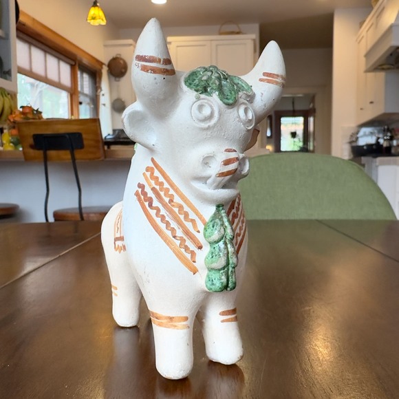 Peruvian Pottery Bull Torito de Pucara Terracotta Sculpture Figurine Vintage - Picture 3 of 13